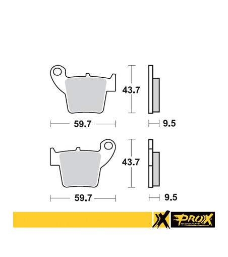 ProX Rear Brake Pad CR125/250 '02-07 + CRF150/250/450R'02-23