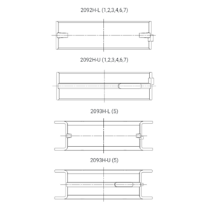 acl main bearing shell ford 4.0l barra (incl. turbo)