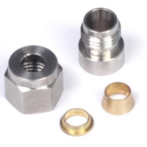 haltech 1/4" stainless steel weld on kit inc nut and ferrule