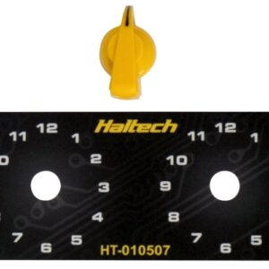 haltech dual switch panel kit includes yellow knob