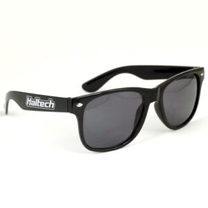 haltech novelty sunnies black w/white logo