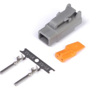 haltech plug and pins only male deutsch dtm 2 conn (7.5 amp)
