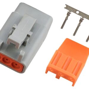 haltech plug and pins only male deutsch dtm 3 conn (7.5 amp)