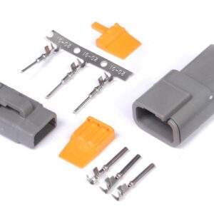 haltech plug and pins only set deutsch dtm 3 conn (7.5 amp)