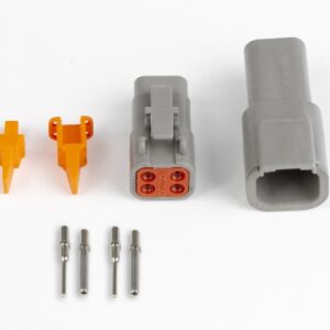 haltech plug and pins only set deutsch dtm 4 conn (7.5 amp)