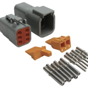 haltech plug and pins only set deutsch dtm 6 conn (7.5 amp)