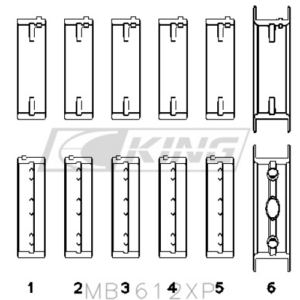 king main bearing shell ford/volvo 2.5l 5 cyl