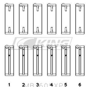 king main bearing shell vag aab, aeu, apl, aaf, ng, rt, js