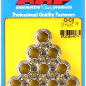 arp 1/2 20 ss 12pt nut kit