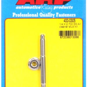 arp "1/4"" x 2.700 ss air cleaner stud kit"