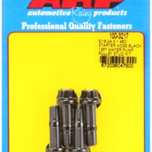 arp 5/16 24x1.450 starter nose black 12pt wp pulley stud kit
