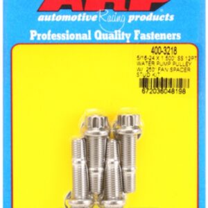 arp 5/16 24x1.500 ss 12pt wp pulley w/ .250" fan spcr stud