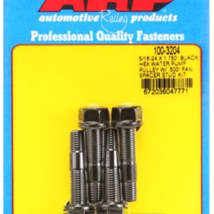 arp 5/16 24x1.750 black hex wp pulley w/.500" fan spcr stud