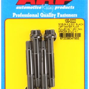 arp 5/16 24x2.500 black 12pt wp pully w/1.250" fan spcr stud
