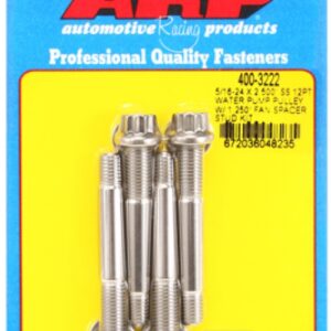 arp 5/16 24x2.500 ss 12pt wp pulley w/ 1.250" fan spcr stud