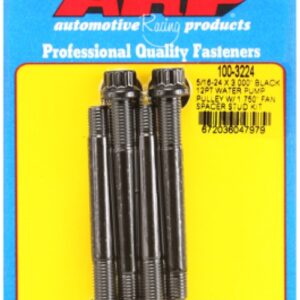 arp 5/16 24x3.000 black 12pt wp pully w/1.750" fan spcr stud