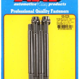 arp 5/16 24x4.000 black 12pt wp pully w/2.750" fan spcr stud