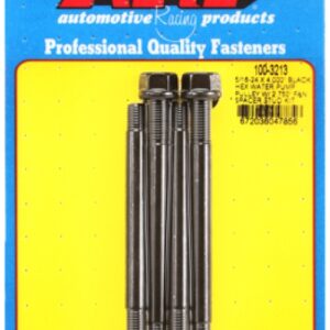 arp 5/16 24x4.000 black hex wp pulley w/2.750" fan spcr stud