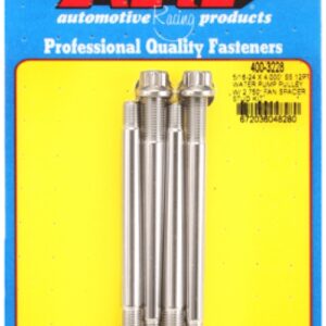 arp 5/16 24x4.000 ss 12pt wp pulley w/ 2.750" fan spcr stud