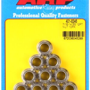 arp 7/16 14 ss 12pt nut kit