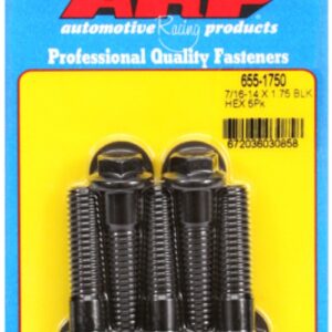 arp "7/16"" 14 x 1.750 hex 1/2 wrenching black oxide bolts"