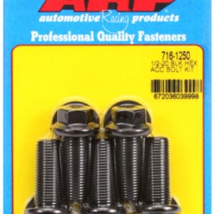 arp bolt kit 1/2 20 x 1.250 black oxide hex