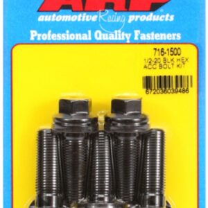 arp bolt kit 1/2 20 x 1.500 black oxide hex