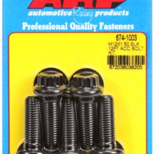 arp bolt kit m12 x 1.50 x 35 black oxide 12pt