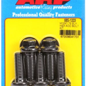 arp bolt kit m12 x 1.75 x 35 black oxide hex