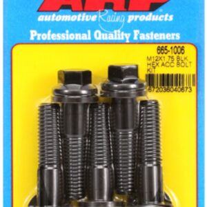 arp bolt kit m12 x 1.75 x 50 black oxide hex