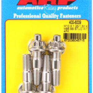 arp m10 x 1.25/1.50 x 55mm broached stud kit 4pcs