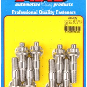 arp m10 x 1.25/1.50 x 55mm broached stud kit 8pcs