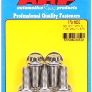 arp m10 x 1.25 x 25 12pt ss bolts (5pcs)