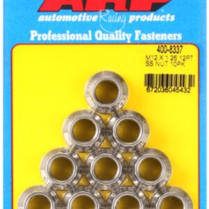 arp m12 x 1.25 (m14 wr) ss 12pt nut kit