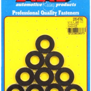 arp m12 x 25 .27mm od .120"th black washers (10pcs)