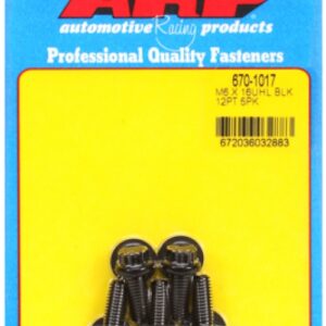arp m6 x 1.00 x 16 12pt black oxide bolts (5pcs)