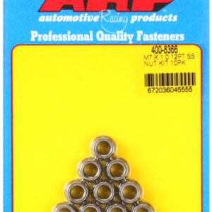 arp m7 x 1.00 (m9 wr) ss 12pt nut kit