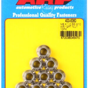 arp m8 x 1.00 (m10 wr) ss 12pt nut kit