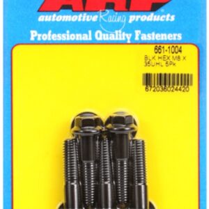 arp m8 x 1.25 x 35 hex black oxide bolts (5pcs)