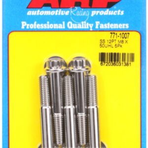 arp m8 x 1.25 x 50 12pt ss bolts (5pcs)