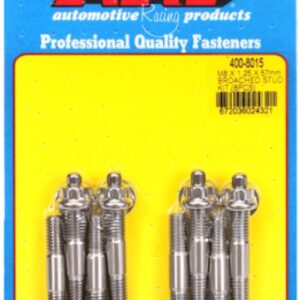arp m8 x 1.25 x 57mm broached stud kit 8pcs