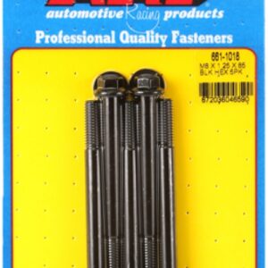 arp m8 x 1.25 x 85 hex black oxide bolts
