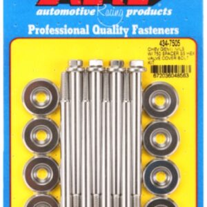 arp sb chevy geniii iv/ls w/.750 spacer ss hex vlve cvr bolt