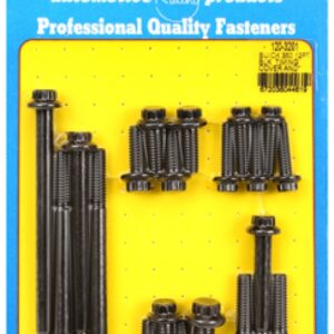 arp timing cover and waterpump bolt kit buick 350 black 12pt
