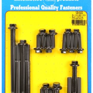 arp timing cover and waterpump bolt kit buick 350 black hex