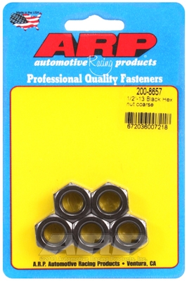 "1/2""-13 black coarse hex nut kit" (5pcs)