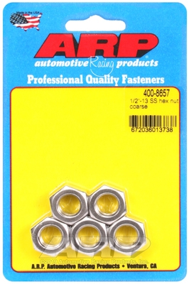 "1/2""-13 SS coarse hex nut kit" (5pcs)
