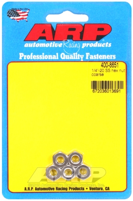 "1/4""-20 SS coarse hex nut kit" (5pcs)