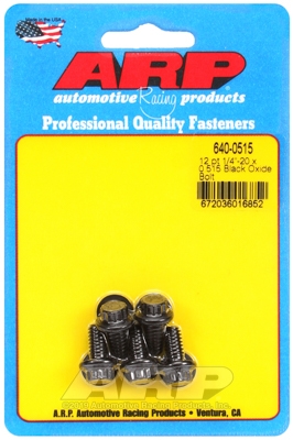"1/4""-20 x 0.515 12pt black oxide bolts" (5pcs)