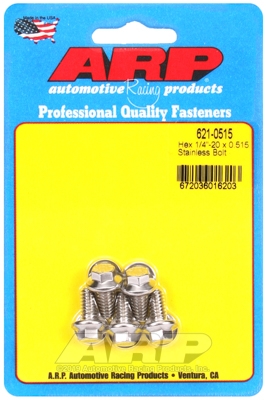 "1/4""-20 x 0.515 hex SS bolts" (5pcs)